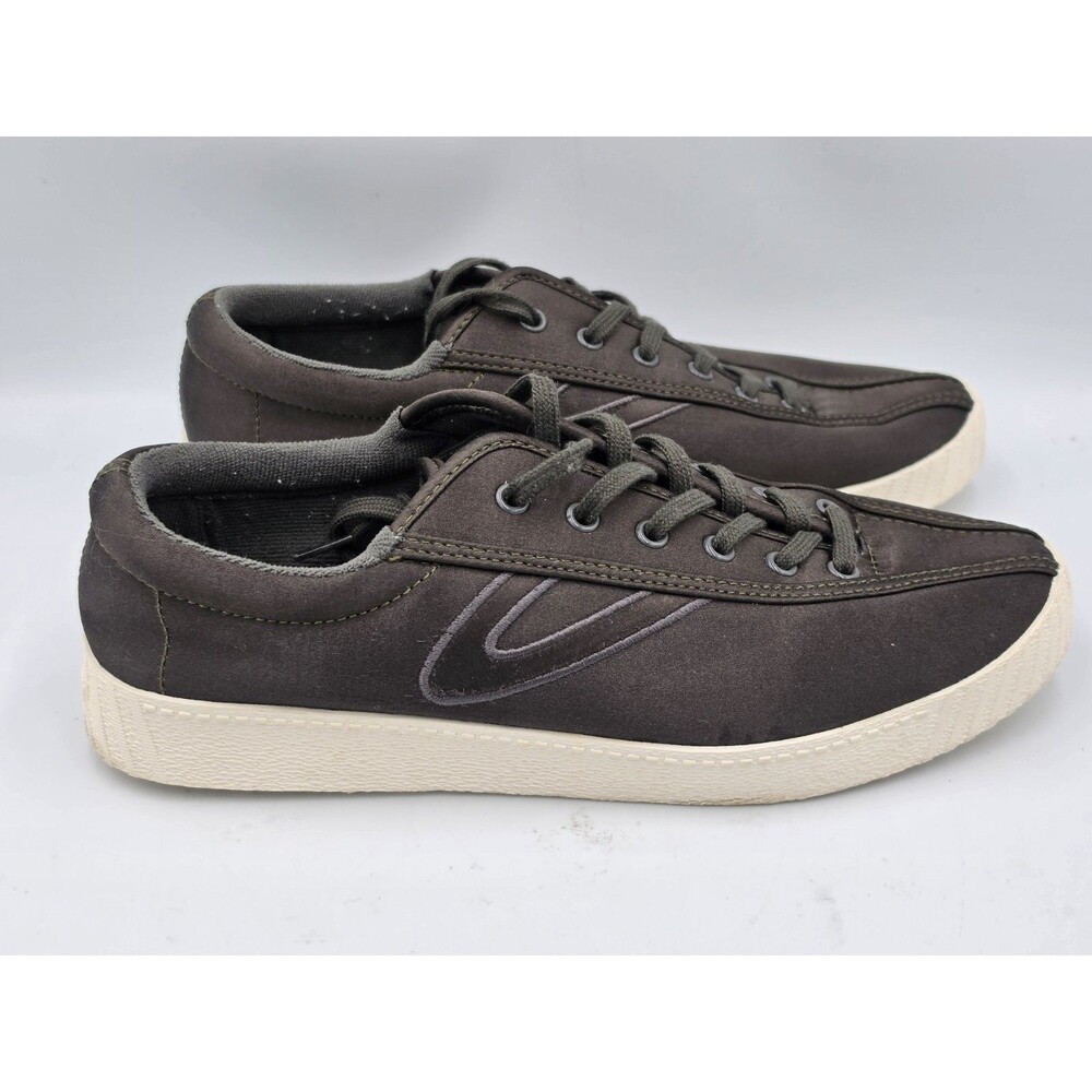 Tretorn Womens Nylite Plus Grey Canvas Casual Preppy Athleisure Sneakers 8.5